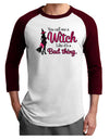 Witch - Bad Thing Adult Raglan Shirt-Raglan Shirt-TooLoud-White-Cardinal-X-Small-Davson Sales