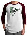 Jurassic Dinosaur Metallic - Silver Adult Raglan Shirt by TooLoud-TooLoud-White-Cardinal-X-Small-Davson Sales