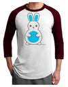 Cute Easter Bunny - Blue Adult Raglan Shirt by TooLoud-TooLoud-White-Cardinal-X-Small-Davson Sales