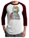 Doge to the Moon Adult Raglan Shirt-Mens T-Shirt-TooLoud-White-Cardinal-X-Small-Davson Sales
