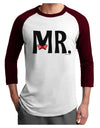 Matching Mr and Mrs Design - Mr Bow Tie Adult Raglan Shirt by TooLoud-TooLoud-White-Cardinal-X-Small-Davson Sales