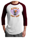 Adopt Don't Shop Cute Kitty Adult Raglan Shirt-TooLoud-White-Cardinal-X-Small-Davson Sales