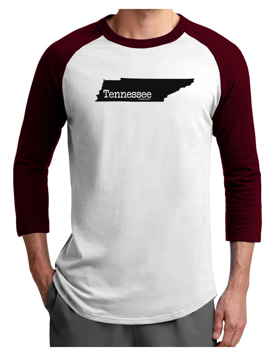 Tennessee - United States Shape Adult Raglan Shirt by TooLoud-TooLoud-White-Black-X-Small-Davson Sales