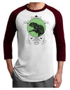 Jurassic Dinosaur Face Adult Raglan Shirt by TooLoud-TooLoud-White-Cardinal-X-Small-Davson Sales