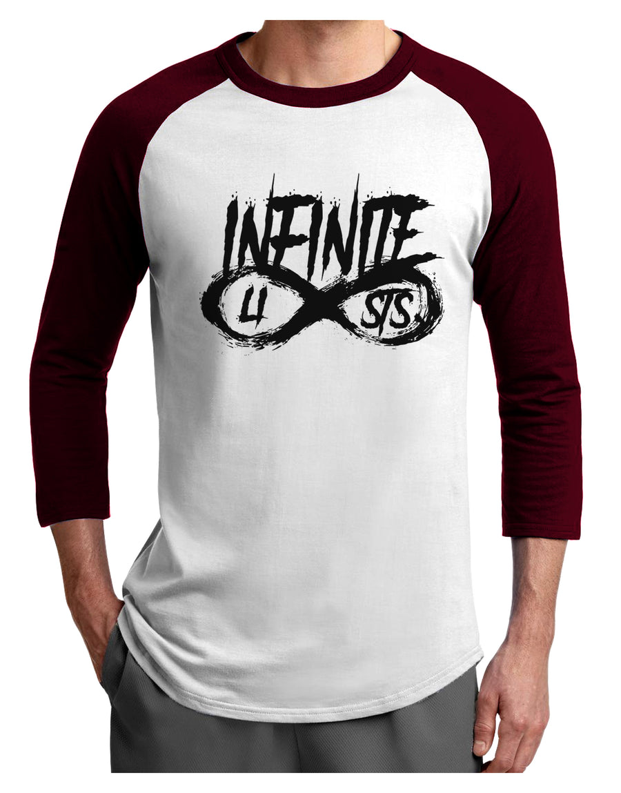 Infinite Lists Adult Raglan Shirt by TooLoud-TooLoud-White-Black-X-Small-Davson Sales