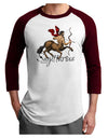 Sagittarius Color Illustration Adult Raglan Shirt-TooLoud-White-Cardinal-X-Small-Davson Sales