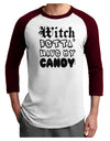 TooLoud Witch Betta Have My Candy Adult Raglan Shirt-TooLoud-White-Cardinal-X-Small-Davson Sales