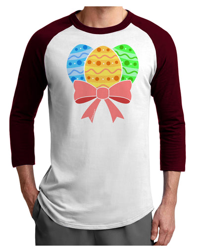 Easter Eggs With Bow Adult Raglan Shirt by TooLoud-TooLoud-White-Cardinal-X-Small-Davson Sales