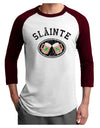 Slainte - St. Patrick's Day Irish Cheers Adult Raglan Shirt by TooLoud-Raglan Shirt-TooLoud-White-Cardinal-X-Small-Davson Sales