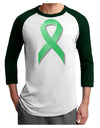 Celiac Disease Awareness Ribbon - Light Green Adult Raglan Shirt-TooLoud-White-Forest-X-Small-Davson Sales