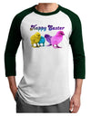 Happy Easter Peepers Adult Raglan Shirt-Mens-Tshirts-TooLoud-White-Forest-X-Small-Davson Sales