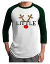Matching Family Christmas Design - Reindeer - Little Adult Raglan Shirt by TooLoud-TooLoud-White-Forest-X-Small-Davson Sales