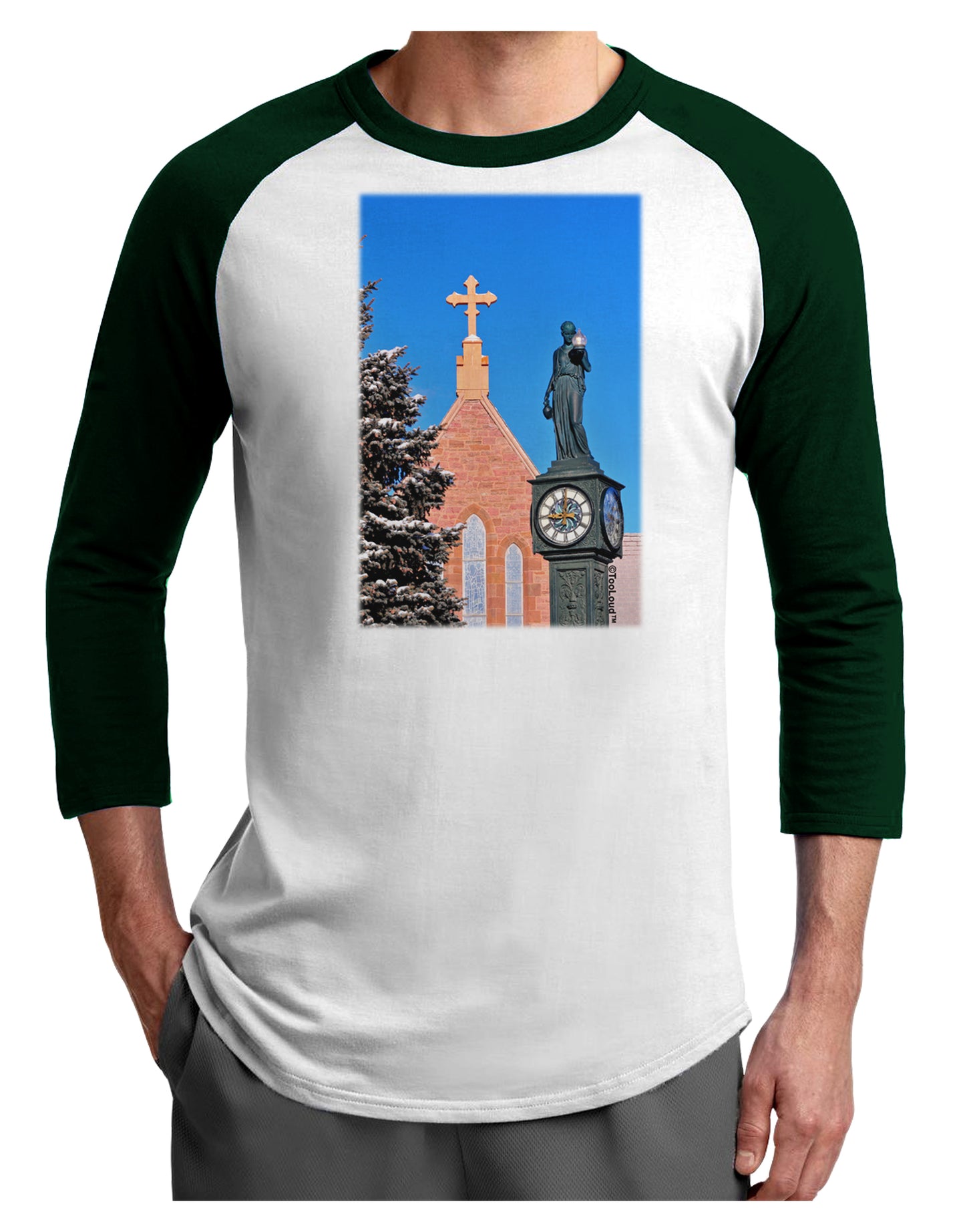 Manitou Springs Colorado Adult Raglan Shirt by TooLoud-TooLoud-White-Forest-X-Small-Davson Sales