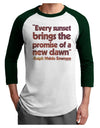 Emerson Sunset Quote Adult Raglan Shirt-Mens-Tshirts-TooLoud-White-Forest-X-Small-Davson Sales