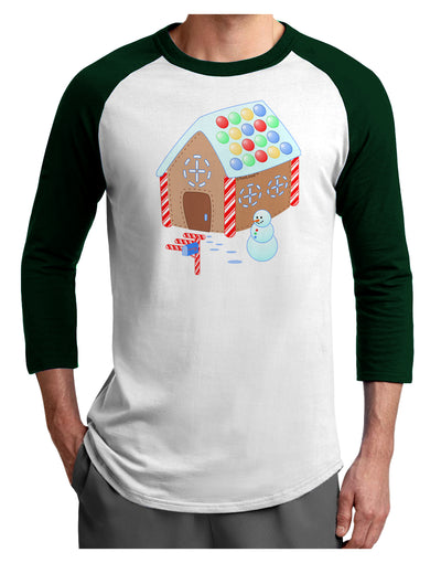 Little Gingerbread House Design #1 Adult Raglan Shirt by TooLoud-TooLoud-White-Forest-X-Small-Davson Sales