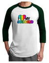 I Heart My Girlfriend - Rainbow Adult Raglan Shirt-Raglan Shirt-TooLoud-White-Forest-X-Small-Davson Sales