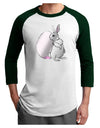 Easter Bunny and Egg Metallic - Silver Adult Raglan Shirt by TooLoud-TooLoud-White-Forest-X-Small-Davson Sales