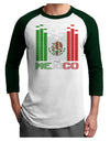 Mexican Flag Levels - Cinco De Mayo Text Adult Raglan Shirt-TooLoud-White-Forest-X-Small-Davson Sales