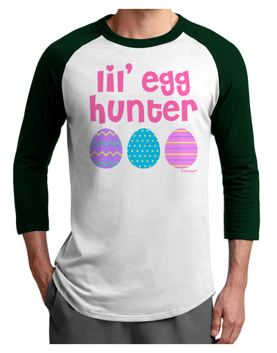 Lil' Egg Hunter - Easter - Pink Adult Raglan Shirt by TooLoud-TooLoud-White-Forest-X-Small-Davson Sales