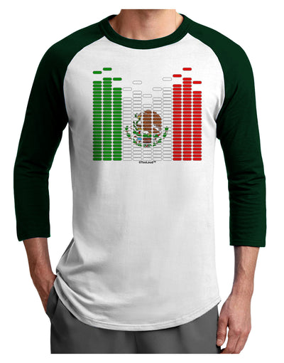 Mexican Flag Levels - Cinco De Mayo Adult Raglan Shirt-TooLoud-White-Forest-X-Small-Davson Sales