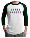 Easter Eggs Happy Easter Adult Raglan Shirt-Raglan Shirt-TooLoud-White-Forest-X-Small-Davson Sales