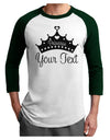 Personalized Princess -Name- Design Adult Raglan Shirt-TooLoud-White-Forest-X-Small-Davson Sales