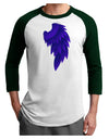 Single Right Dark Angel Wing Design - Couples Adult Raglan Shirt-Raglan Shirt-TooLoud-White-Forest-X-Small-Davson Sales