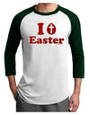 I Egg Cross Easter - Red Glitter Adult Raglan Shirt by TooLoud-TooLoud-White-Forest-X-Small-Davson Sales