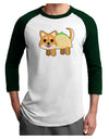 Cute Taco Dog Adult Raglan Shirt-TooLoud-White-Forest-X-Small-Davson Sales