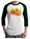 Fall Pumpkin Scene Adult Raglan Shirt-TooLoud-White-Forest-X-Small-Davson Sales