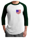 American Flag Faux Pocket Design Adult Raglan Shirt by TooLoud-TooLoud-White-Forest-X-Small-Davson Sales