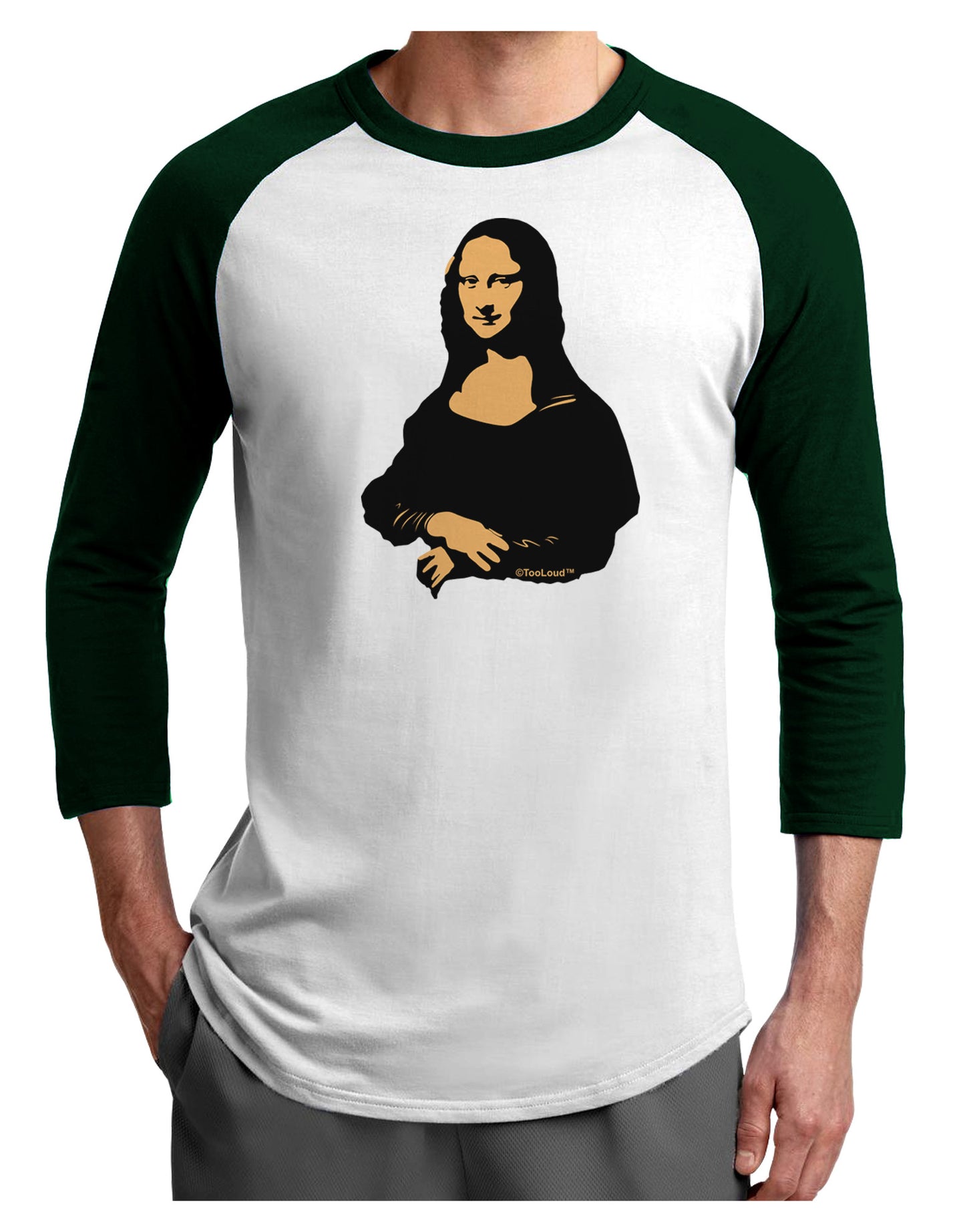 Mona Cutout Adult Raglan Shirt-Raglan Shirt-TooLoud-White-Forest-X-Small-Davson Sales