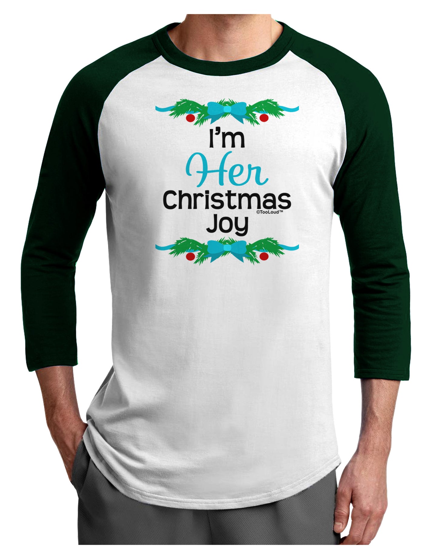 Her Christmas Joy Matching His & Hers Adult Raglan Shirt-Raglan Shirt-TooLoud-White-Forest-X-Small-Davson Sales