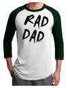 Rad Dad Design Adult Raglan Shirt-Raglan Shirt-TooLoud-White-Forest-X-Small-Davson Sales