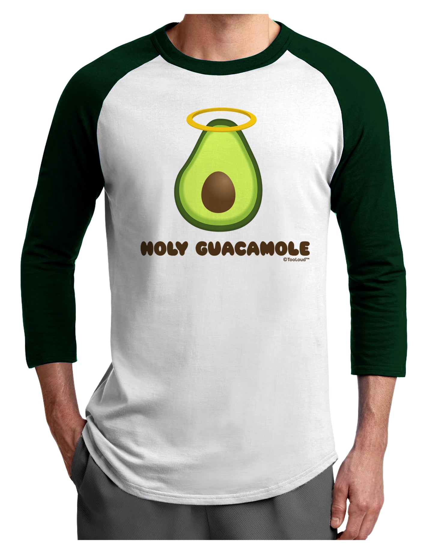 Holy Guacamole Design Adult Raglan Shirt by TooLoud-TooLoud-White-Forest-X-Small-Davson Sales