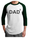 Dad Cubed - Dad of Three Adult Raglan Shirt-Raglan Shirt-TooLoud-White-Forest-X-Small-Davson Sales