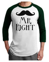 - Mr Right Adult Raglan Shirt-Raglan Shirt-TooLoud-White-Forest-X-Small-Davson Sales