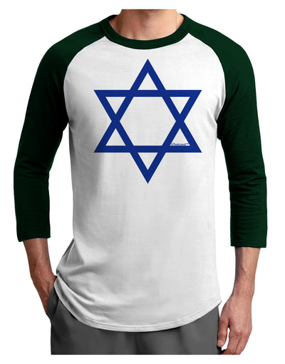 Jewish Star of David Adult Raglan Shirt by TooLoud-TooLoud-White-Forest-X-Small-Davson Sales