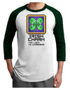 Pixel Irish Charm Item Adult Raglan Shirt-TooLoud-White-Forest-X-Small-Davson Sales