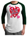 Be My Valentine Romantic Hearts Adult Raglan Shirt-Raglan Shirt-TooLoud-White-Forest-X-Small-Davson Sales