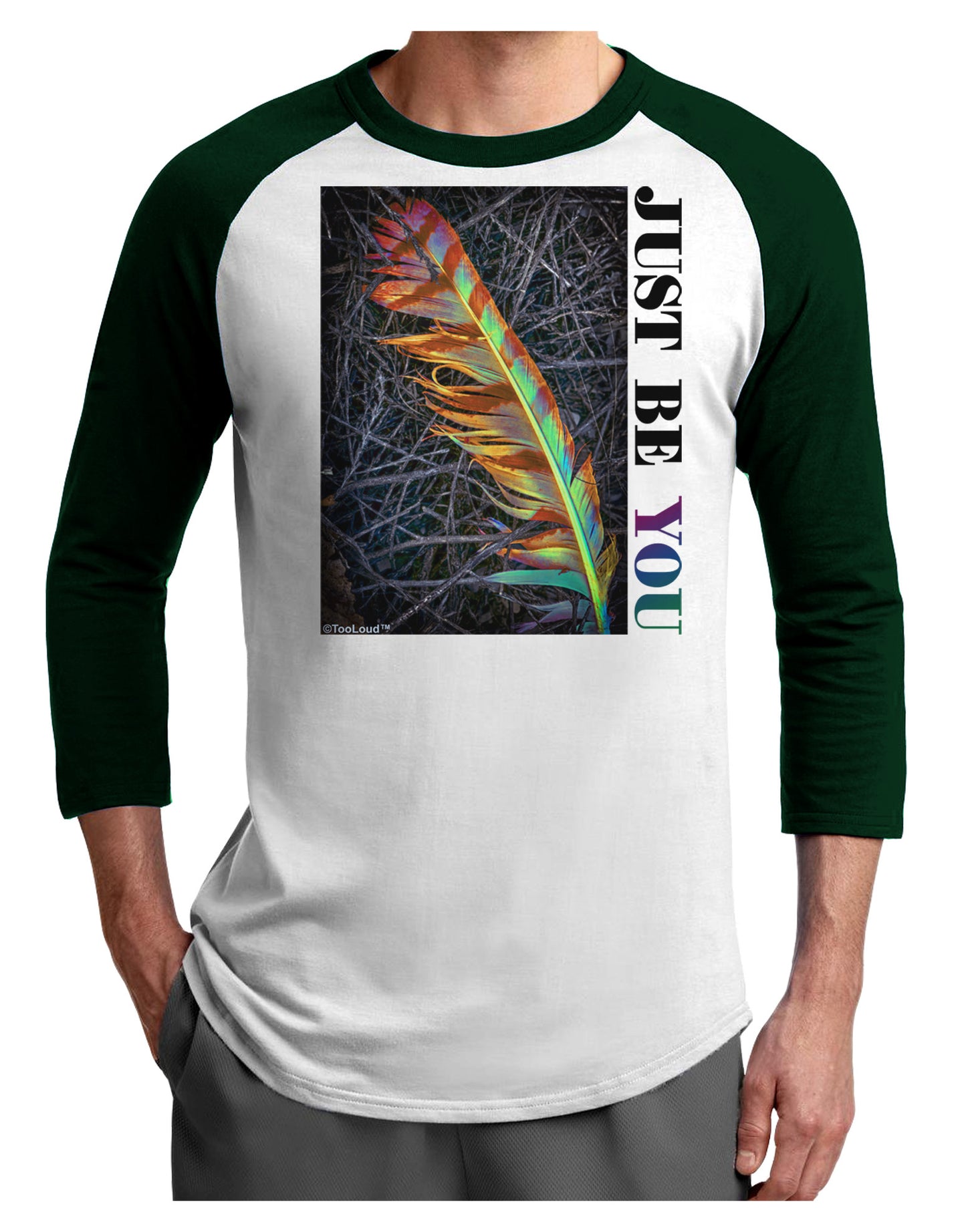 Just Be You - Unique Adult Raglan Shirt-Raglan Shirt-TooLoud-White-Forest-X-Small-Davson Sales