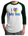 I Heart My Son - Autism Awareness Adult Raglan Shirt by TooLoud-TooLoud-White-Forest-X-Small-Davson Sales