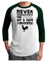 A Man With Chickens Adult Raglan Shirt-Raglan Shirt-TooLoud-White-Forest-X-Small-Davson Sales