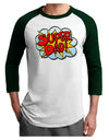 Super Dad - Superhero Comic Style Adult Raglan Shirt-Raglan Shirt-TooLoud-White-Forest-X-Small-Davson Sales