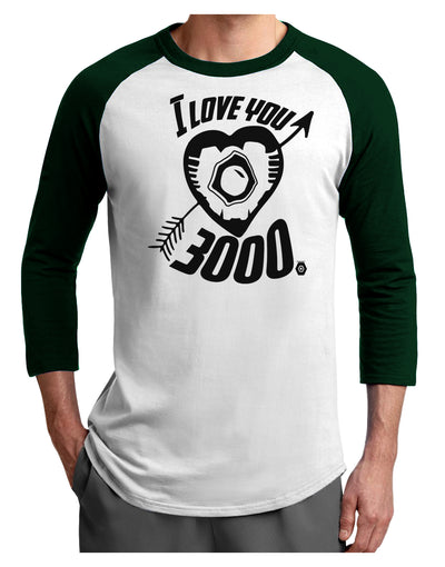 TooLoud I Love You 3000 Adult Raglan Shirt-Mens-Tshirts-TooLoud-White-Forest-X-Small-Davson Sales