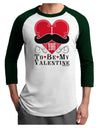 I Mustache You To Be My Valentine Adult Raglan Shirt-Raglan Shirt-TooLoud-White-Forest-X-Small-Davson Sales