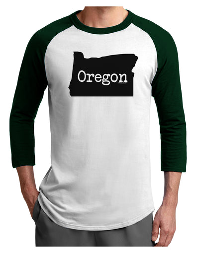 Oregon - United States Shape Adult Raglan Shirt by TooLoud-TooLoud-White-Forest-X-Small-Davson Sales