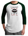 Vamp Life Adult Raglan Shirt-TooLoud-White-Forest-X-Small-Davson Sales