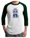 Patriotic Cat Adult Raglan Shirt by TooLoud-TooLoud-White-Forest-X-Small-Davson Sales