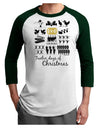 12 Days of Christmas Text Color Adult Raglan Shirt-TooLoud-White-Forest-X-Small-Davson Sales